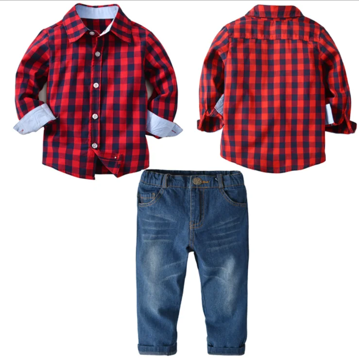 Newborn Baby Set Small Kids Cloth Wholesale Plaid Shirt Long Sleeves Beautiful Jeans 2 Pieces boyset 19A306, As picture
Newborn Baby Set Small Kids Cloth Wholesale Plaid Shirt Long Sleeves Beautiful Jeans 2 Pieces boyset 19A306, As picture