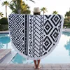 Amazon hot sale custom microfiber turkish beach towel round blanket