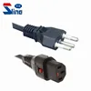 Brazil 3 pin plug to Locking C13 power cord cable with Lock Brazilian INMETRO / UC certification 10A 250V