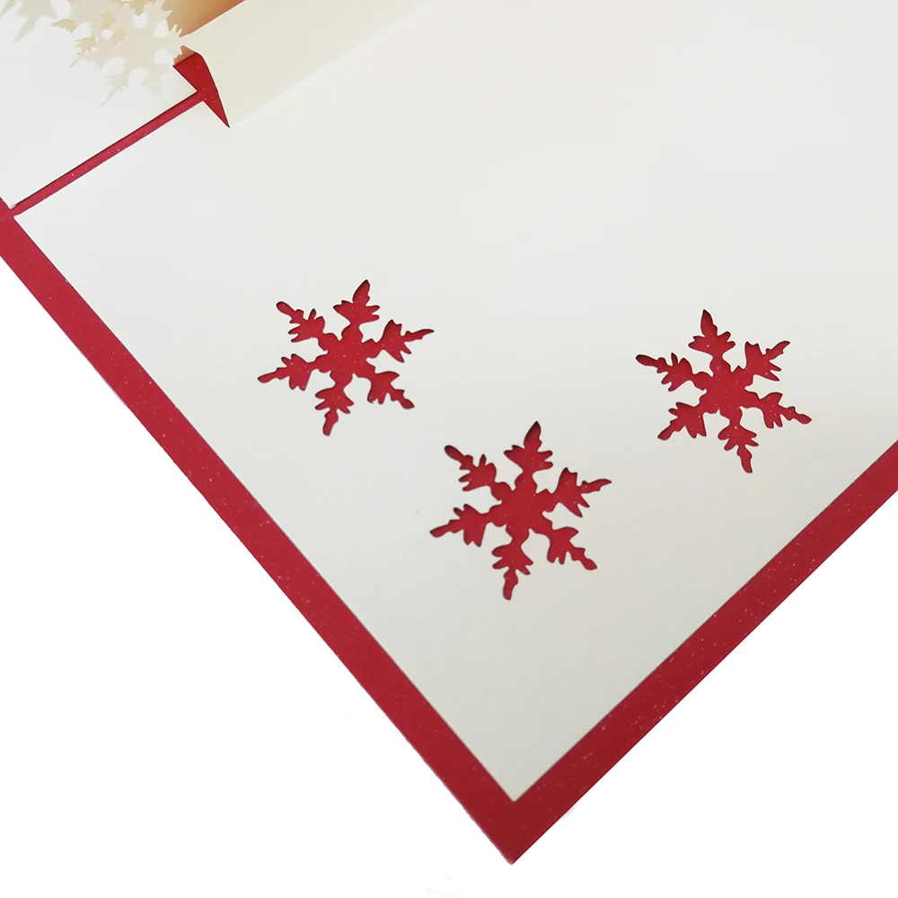 door bell 3d pop up merry christmas greeting cards for children
