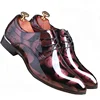 wholesale classic small moq large size EU49 fashion 4 colors patent leather dress shoes
