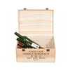 Solid Wood Square Wine Gift Box With lid
