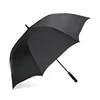 Promotional Big Windproof Waterproof Black Golf Umbrella with Logo Printing