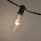 Bulb With Event Decoration Light Outdoor 6Ft 10L Edison LED Filament Bulb String Lights With Black Wire For Party Wedding