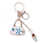 bag and shoes key chain customized bag charm keychain
