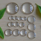 Flat round picture glass clear cabochons