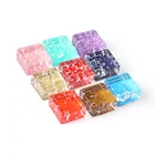 24pcs Luyun 15mm crack Mosaic Multicolor Square Glass Fridge Magnets
