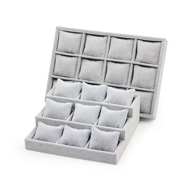 Watch High Quality Oem Elegant Ice Velvet Jewellery Display Tray Set with Pillow Cushion, Gray
Watch High Quality Oem Elegant Ice Velvet Jewellery Display Tray Set with Pillow Cushion, Gray