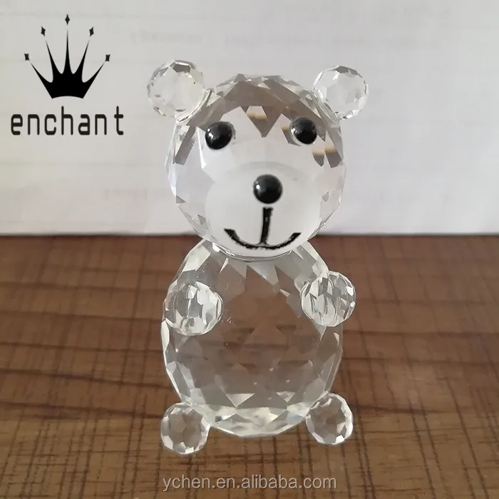 crystal little bear for wedding gifts, crystal teddy bear