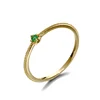 Fast Shipping Good Quality Solid 9ct Gold Ring With Gemstone Emerald Women's Jewelry Available Size 5/6/7/8/9