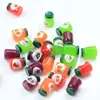 Creative Style 100pcs Color Spray Paint Cartoon Fruit Jam Jars Shape 3D Resin Charms Diy Jewelry Earrings keychain Pendants