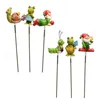 Miniature Resin Animal Garden Staked Springy Accessories, Set of 3