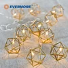 Evermore Waterproof Solar Powered Geometric LED String Lights for Christmas