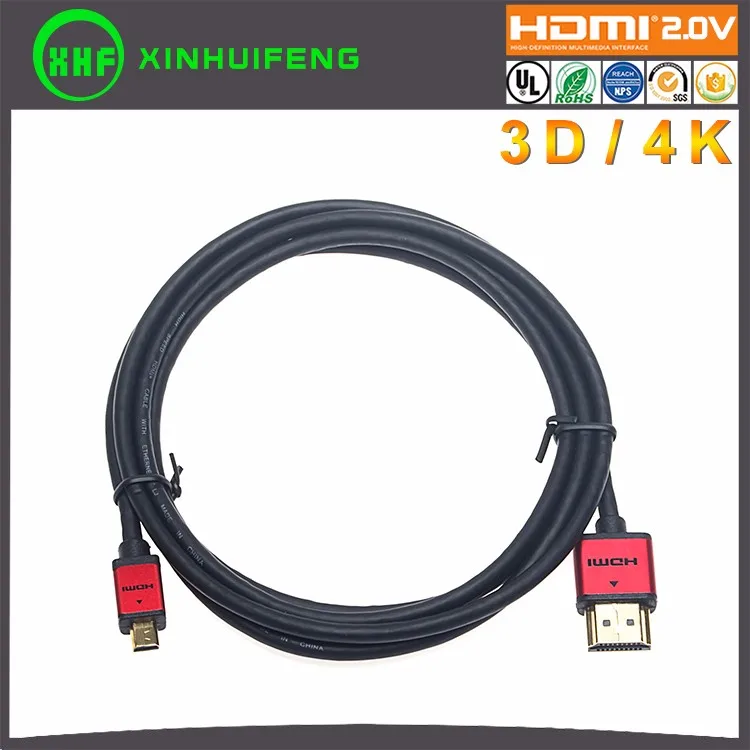 OEM Length Gold Plated HDMI Male to Type D Micro Female Cable supporting 1080P - ANKUX.COM