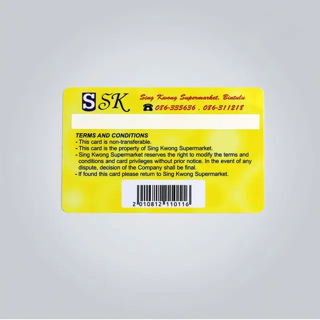 custom printing cr80 plastic pvc barcode vip loyalty card