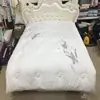 High Quality Cream Embroidery Feather Ecology Soybean Silk Quilt