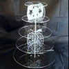 Transparent Plastic Cupcake Display Stand Counter Star Hollow Pillar Acrylic Muti-layer Cake Stand