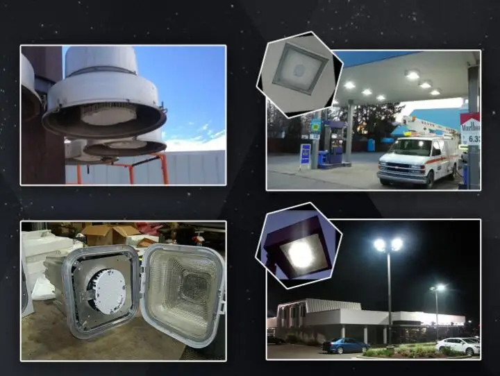 outdoor led lighting street shoebox troffer parking lot pole light retrofit kit for 1000W fixture replacement