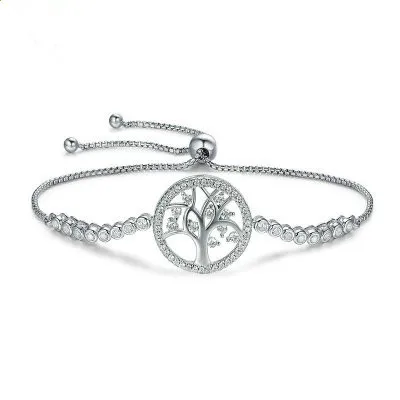 Latest Tennis CZ Chain 925 Sterling Silver Life Tree Bracelet Women Adjustable Jewelry
Latest Tennis CZ Chain 925 Sterling Silver Life Tree Bracelet Women Adjustable Jewelry