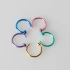 2017 New Hot Wholesale Gauges 316L Surgical Stainless Steel Plated Green Spike Horseshoe Piercing Body Jewelry