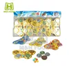 Colorful Round Shape Chocolate Bean and Chocolate Coin in Butterfly Packaging