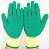 CE green latex coated TC working glove working glove safety gloves
