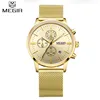 Original Brand Men Business Chronograph Watch 6 Hand Quartz Analog Date Waterproof Stainless Steel Luxury Reloj Megir 2011 Watch