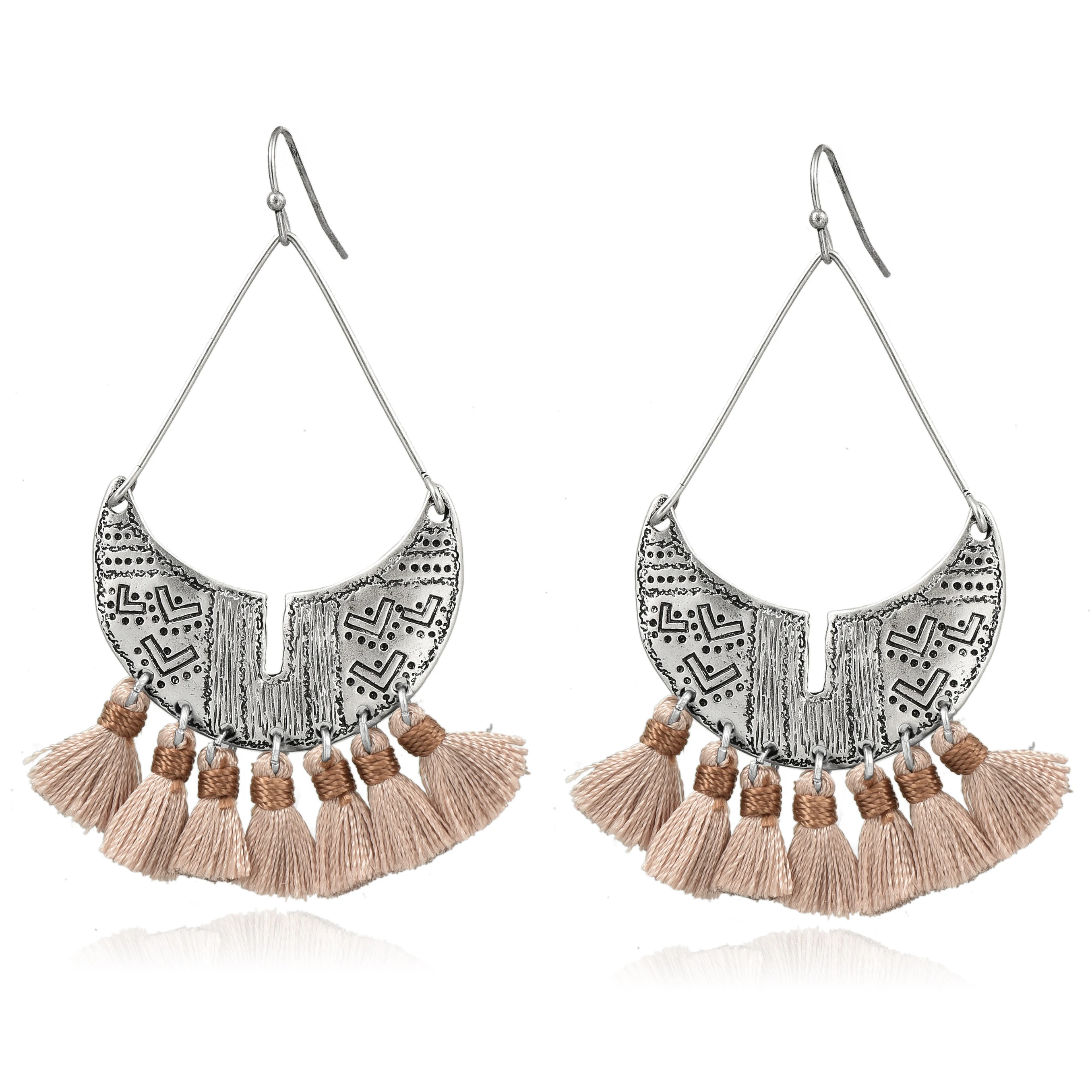 2018 New design women long Bohemian Statement Thread Tassel Dangle ethnic earrings 
2018 New design women long Bohemian Statement Thread Tassel Dangle ethnic earrings