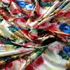 Custom design digital printed 100% silk crepe satin fabric stocklot