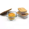 Best Quality fresh keeping glass lunch box with bamboo lid