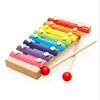 Ju wood eight knocked jean baby hand xylophone wooden children's educational toys wooden steel piano piece of early Musical Inst