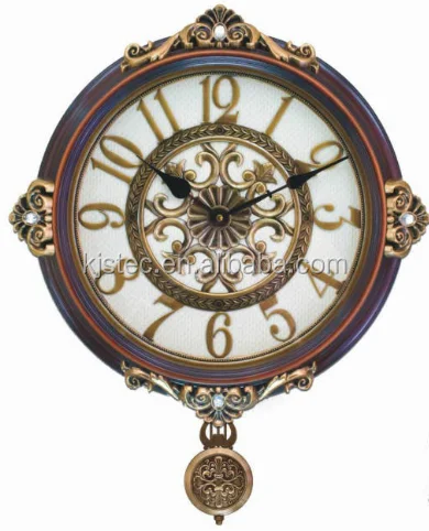 ABS plastic wall clock special elegant retro pendulum wall clocks