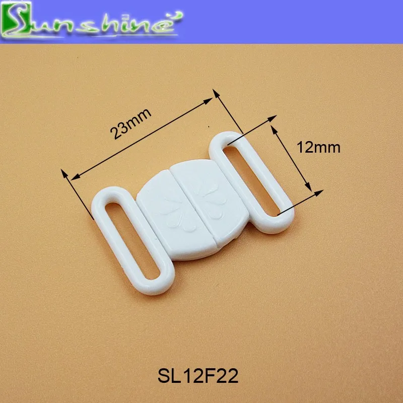 White bra front clasp swimwear plasthic buckle in nickle free