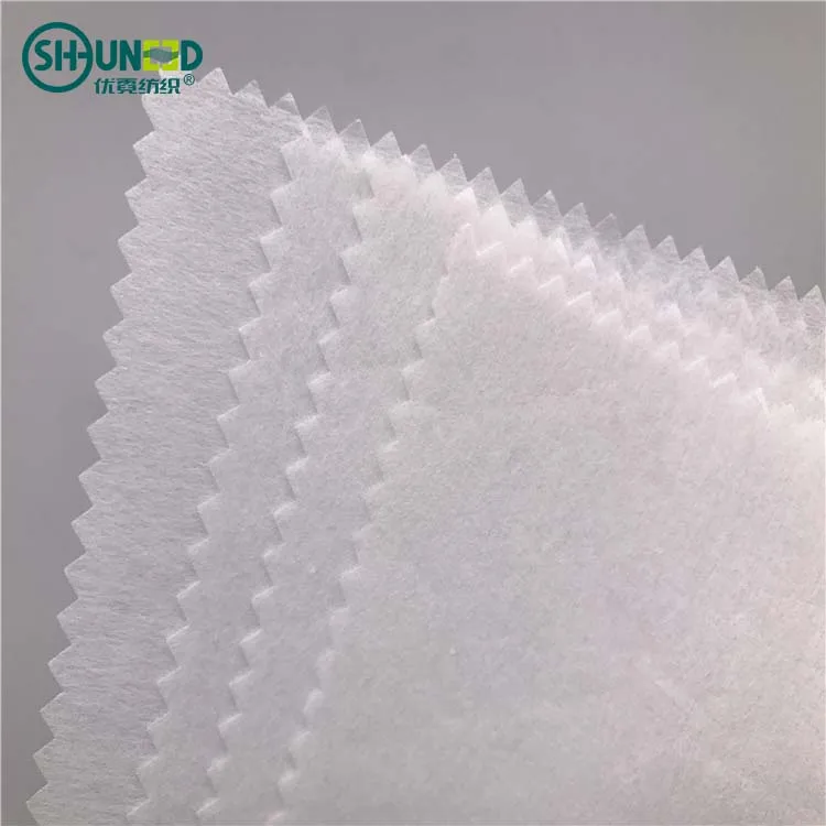 SGS SVHC tested 90%Polyester / 10% Viscose crisp eas tear away embroidery backing paper chemical bond nonwovens