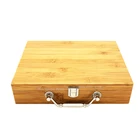 Wholesale Customized luxury natural color bamboo wooden perfume packaging case wooden tea box wood case