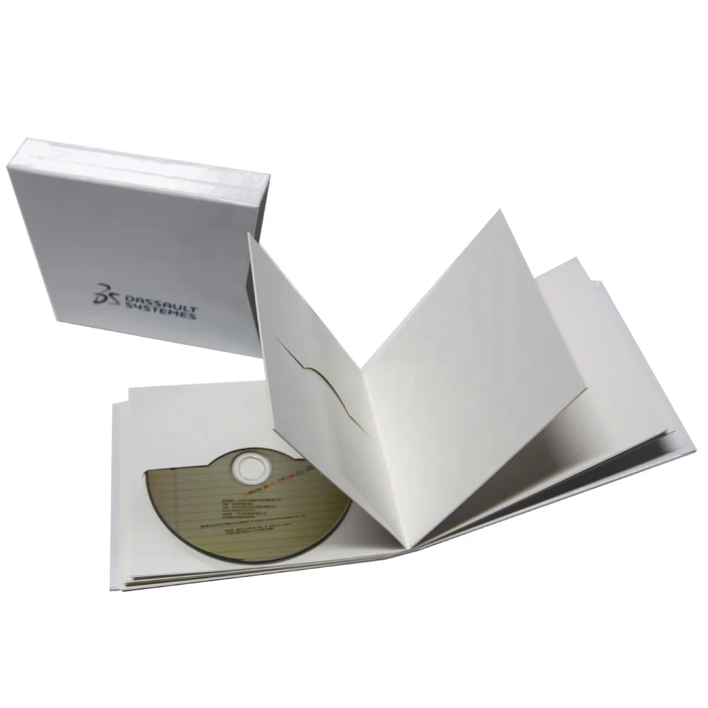 eco-friendly cardboard custom size cd/vcd/dvd box set packaging