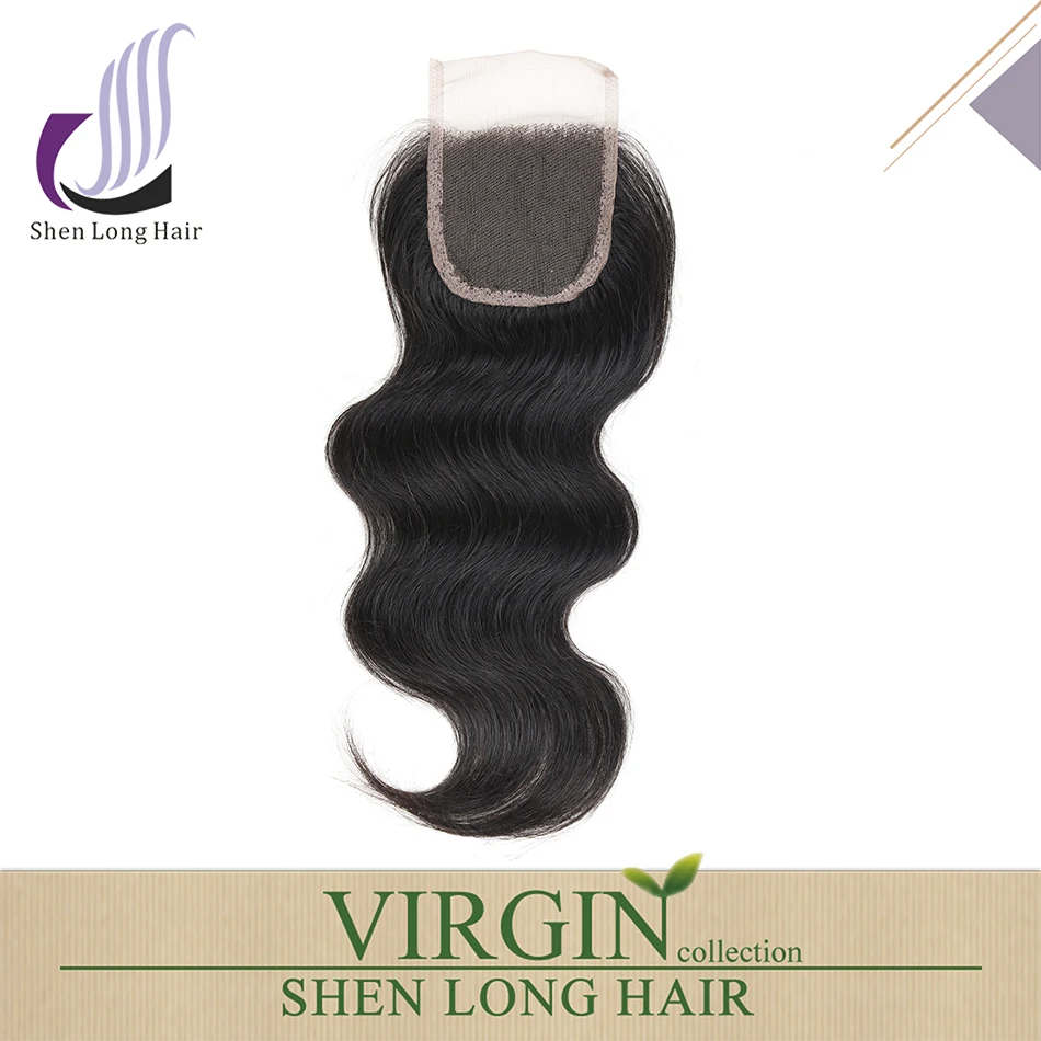 Hot Bleached Knots 3 part silk base lace closure Free parting/Middle parting cheap peruvian virgin hair 4x4 top closure