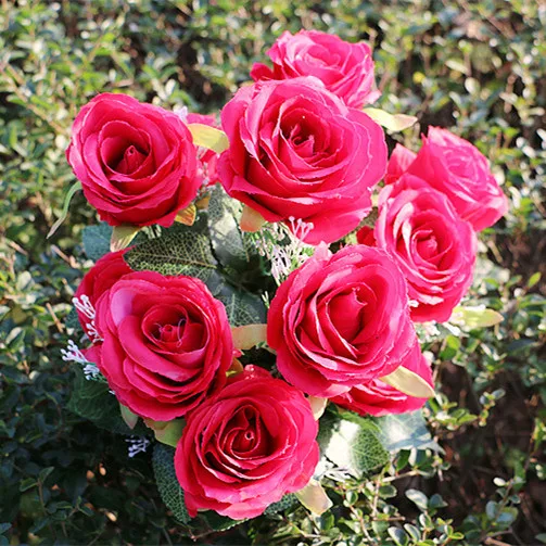 SPR Wholesale High Quality 12-heads artificial silk rose bud flower mini bouquet for party home decorative flowers arrangement
SPR Wholesale High Quality 12-heads artificial silk rose bud flower mini bouquet for party home decorative flowers arrangement