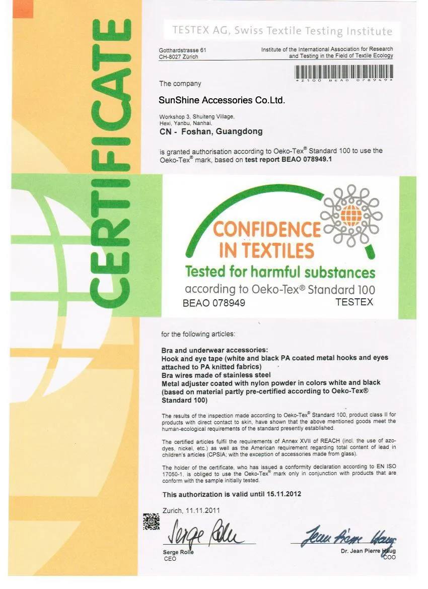 White bra front clasp swimwear plasthic buckle in nickle free