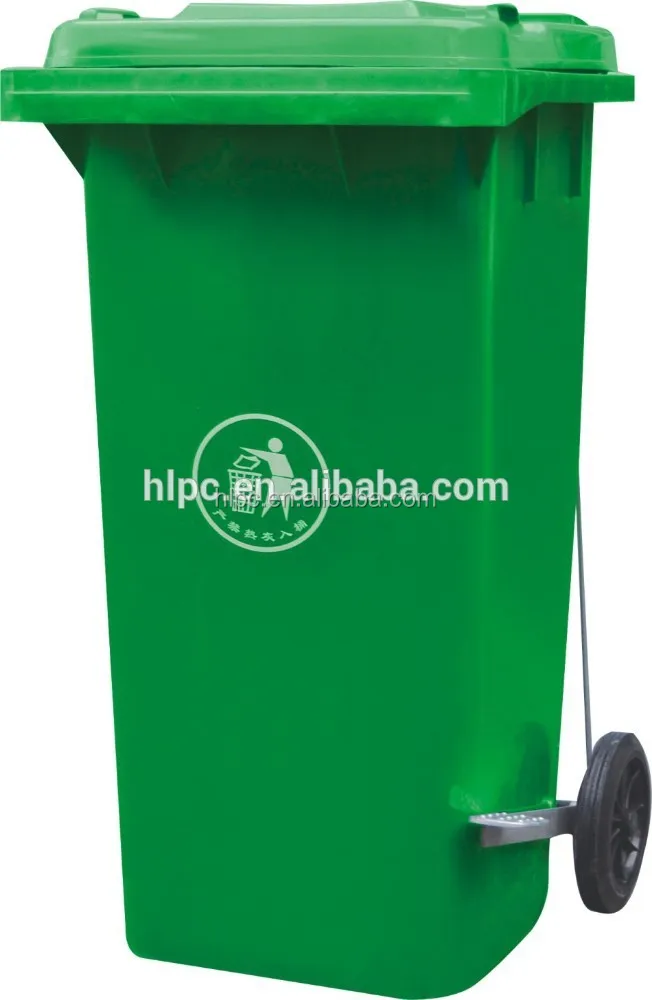 government purchase 240 lite green plastic trash bin advertising rubbish bin fireproof waste garbage bin
