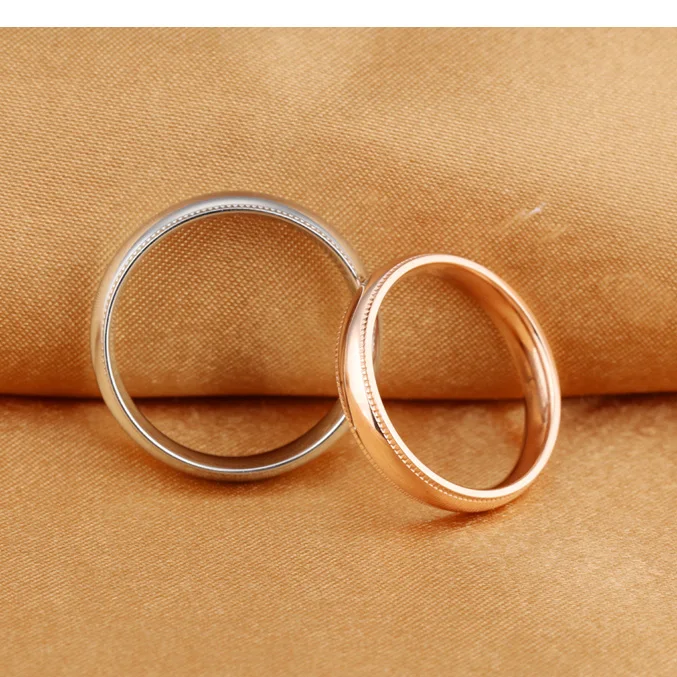 factory wholesale stainless steel wedding rings set for couples