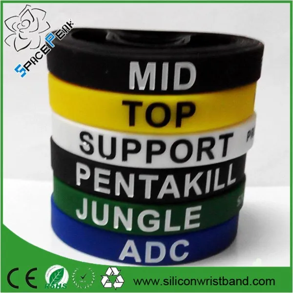 league of legends pulseira armband glow rubber silicone