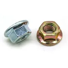 Low price M30 zinc coated class 4 hexagon flange nut with serrated