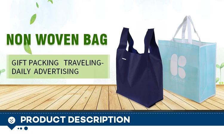 Wholesale Reusable Big Luxury Shopping Non Woven Tote Bags