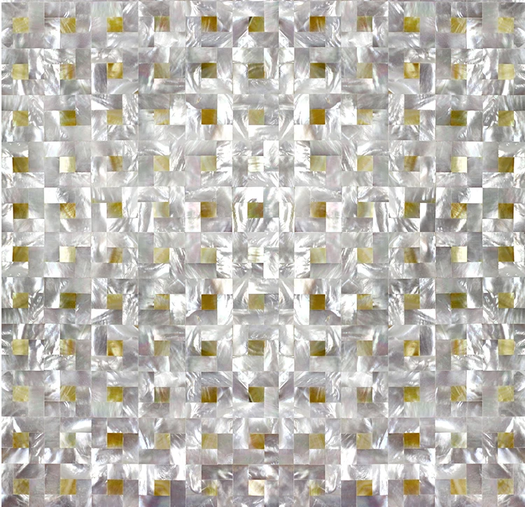 Mother Pearl White Waterjet Shell Mosaic