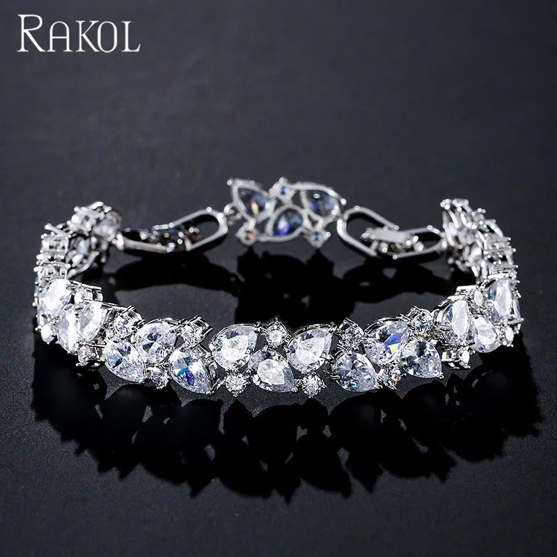RAKOL Luxury Women Jewelry Crystal Cubic Zirconia Bracelet For Bridal B2104, As picture
RAKOL Luxury Women Jewelry Crystal Cubic Zirconia Bracelet For Bridal B2104, As picture