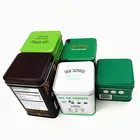 square custom oem coffee bean tea bag jar tin can packaging storage tin box