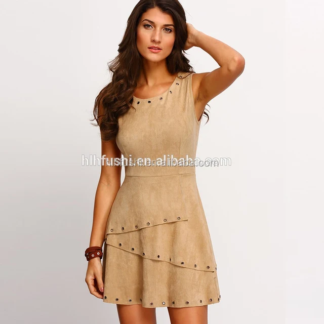 faux suede dress