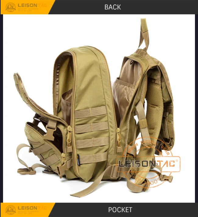 500D waterproof Nylon Tactical Outdoor Backpack large Capacity with ISO standard for tactical hiking outdoor travel