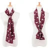 Wholesale Ladies stripe printed twill silk scarves slender small ribbon scarf for women
